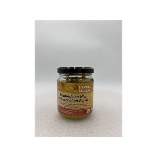 Moutarde au Miel - Curry et Poivre - Pot de 200gr