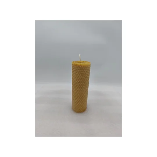 Bougie Gauffrée 100 % Cire d'Abeille 150 mm x 55 mm 