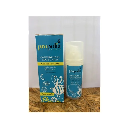 CREME DE NUIT BIO jojoba, Avocat, Gelée Royale Peaux Normales